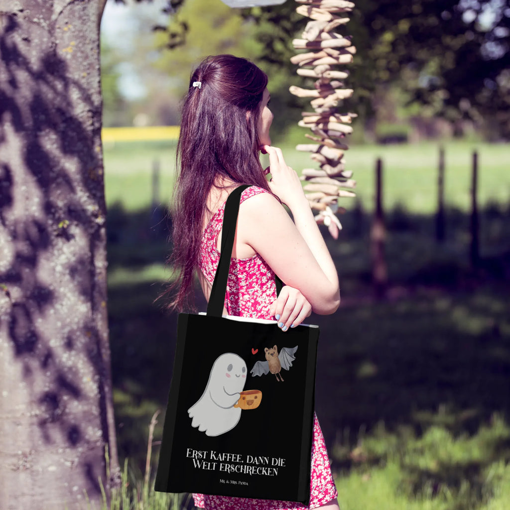 Tote bag Ghost Coffee Tasche, Strandtasche, Schultertasche, Stofftasche, Einkaufstüte, Tragetasche, Stoffbeutel, Jutebeutel, Umhängetasche, Beutel, Beuteltasche, Laptoptasche, Shopper, Einkaufstasche, Badetasche, Jutetasche, Halloween, Deko, Martinssingen, Dekoration, Geschenke, Schenken, Gespenst, Kaffee