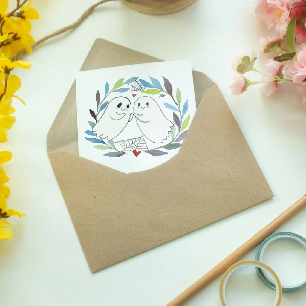 Greetings card Ghosts Dear folding card, greeting card, wedding card, invitation card, birthday card, Halloween, decoration, Martin singing, decor, gifts, giving