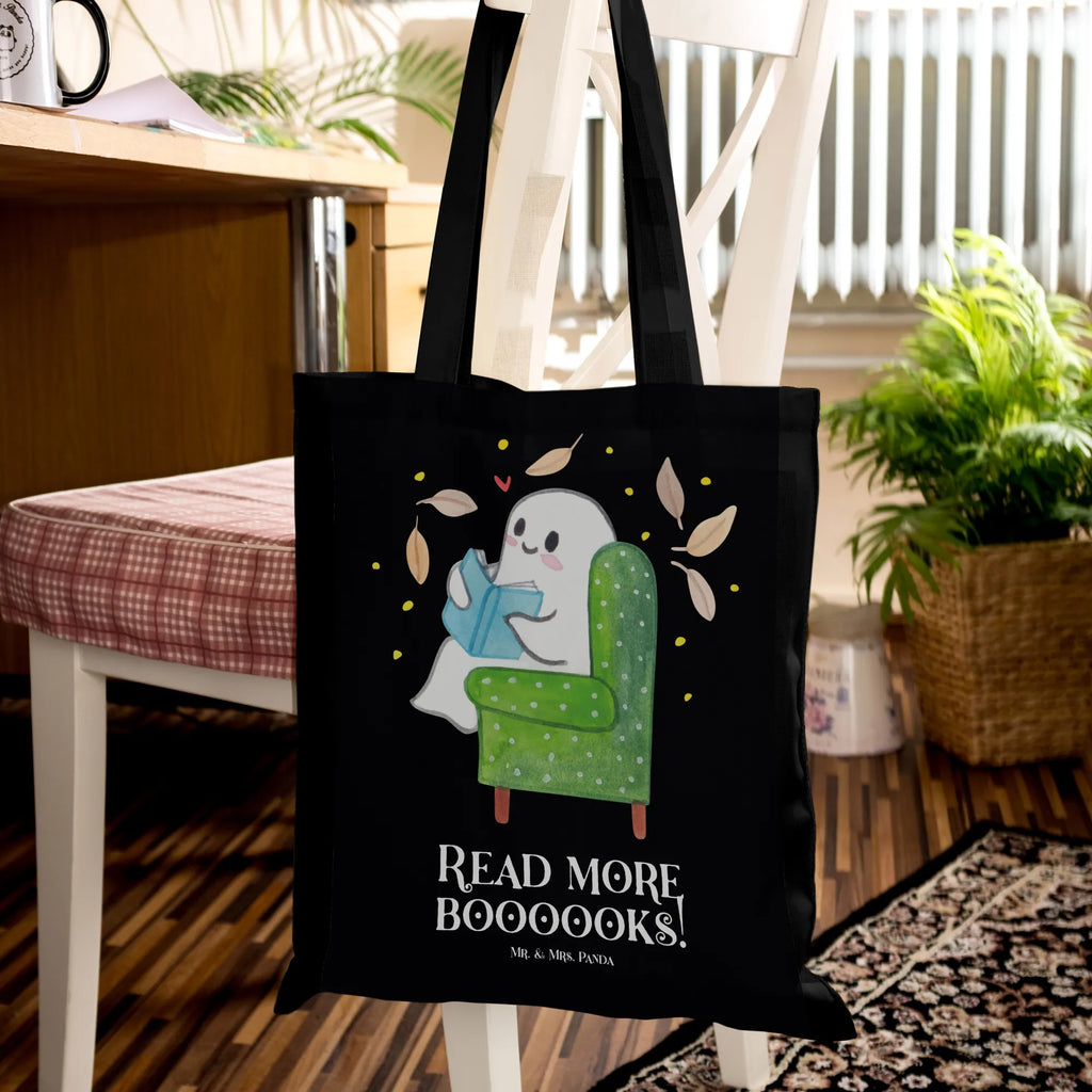 Tote bag Ghost Book Tragetasche, Beuteltasche, Einkaufstasche, Shopper, Strandtasche, Badetasche, Tasche, Stoffbeutel, Jutetasche, Stofftasche, Schultertasche, Laptoptasche, Einkaufstüte, Jutebeutel, Umhängetasche, Beutel, Halloween, Deko, Martinssingen, Dekoration, Geschenke, Schenken, Herbst, gemütlich, Buch, Gespenst