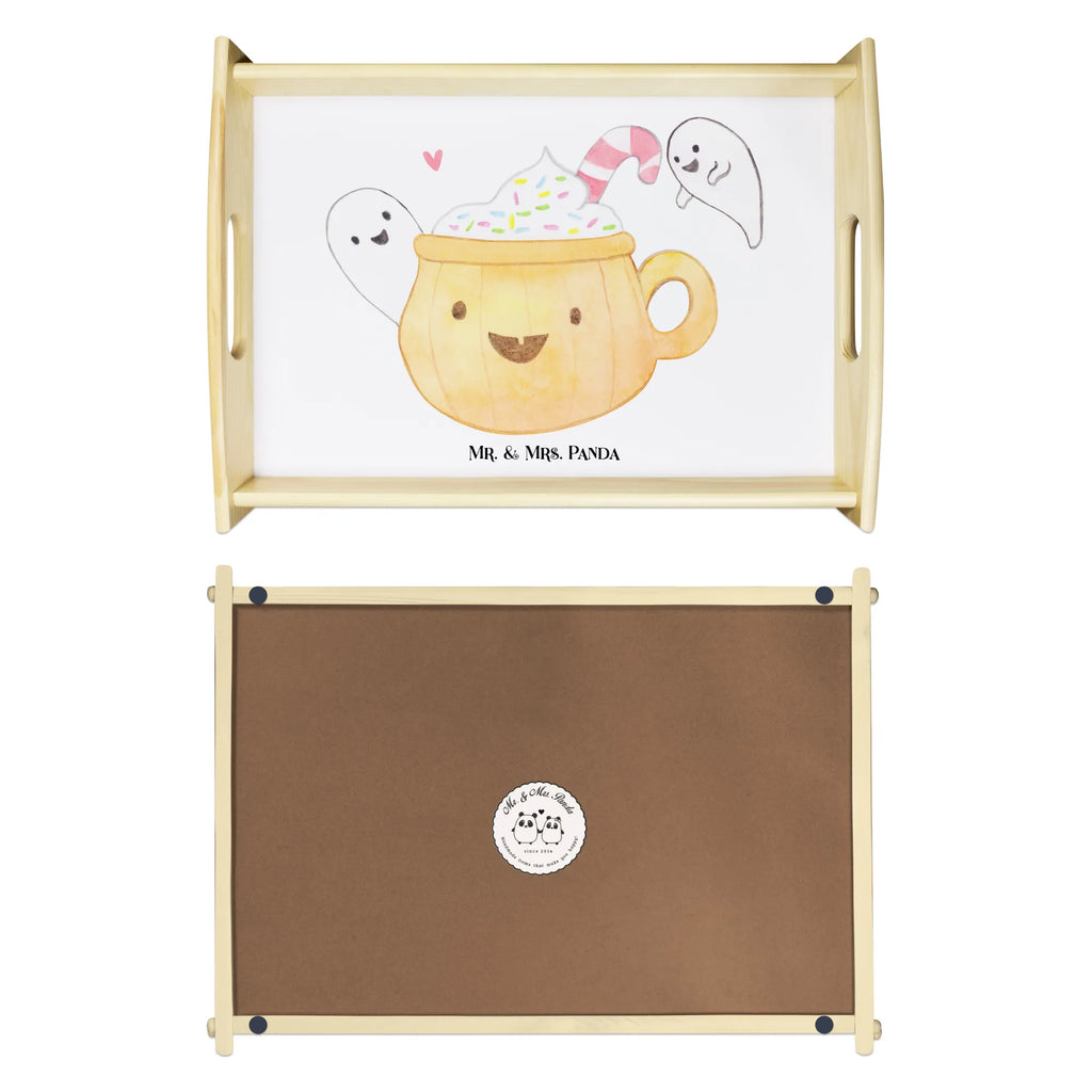 Serving tray Coffee Ghost Frühstückstablett, Holztablett, Tablett, Serviertablett, Dekotablett, Küchentablett, Halloween, Deko, Martinssingen, Dekoration, Geschenke, Schenken, Süßes sonst gibt's saures, Gespenst, Trick or Treat, Halloween Deko, Kaffee, Pumpkin spiced Latte