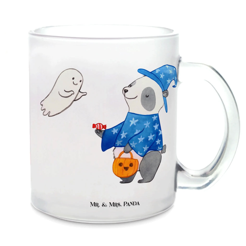 Glass tea cup Panda Wizard tea, mug, tea glass, glass, Tea cup, Halloween, decoration, Martin singing, decor, gifts, giving