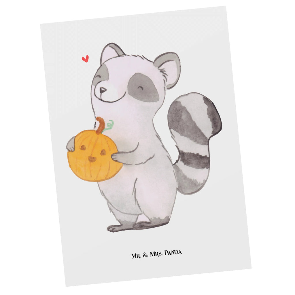 Postcard Raccoon Pumpkin Postcard, invitation card, paper, card, postcards, gift, invitation, letter, gift card, Halloween, decoration, Martin singing, decor, gifts, giving