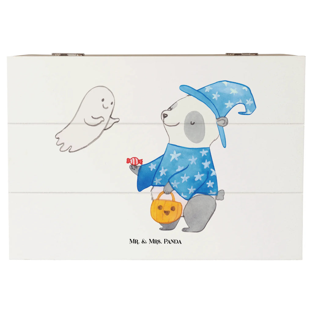 Holzkiste Panda Zauberer Erinnerungsbox, Schatzkiste, Geschenkbox, Erinnerungskiste, Kiste, Schatulle, Truhe, Aufbewahrungsbox, Holzkiste, XXL, Geschenkdose, Dekokiste, Halloween, Deko, Martinssingen, Dekoration, Geschenke, Schenken, Süßes sonst gibt's saures, Gespenst, Halloween Deko, Trick or Treat, Panda, Zauberer