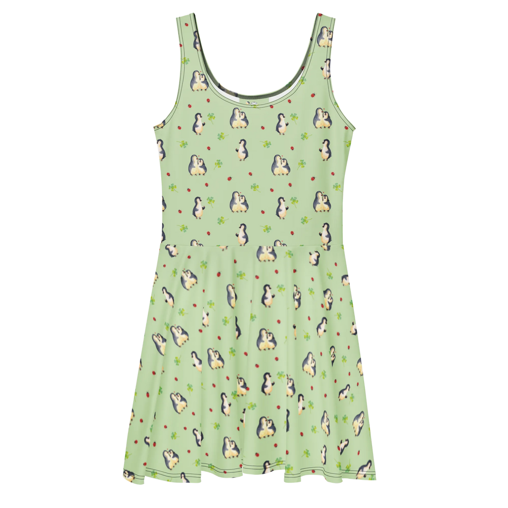 Sommerkleid Pinguin Marienkäfer Muster Kleid, Sommerkleid, Skaterkleid, Pinguin, Marienkäfer, Lebensfreude, Pinguine, Glück, Wunder, Liebe, Freude