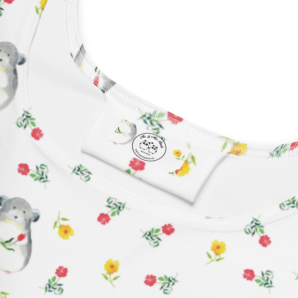 Sommerkleid Chinchilla Blume Muster Kleid, Skaterkleid, Sommerkleid, Tiere, Tiermotive, Lustige Sprüche, Gute Laune, Chinchilla, Chinchillas, traurig sein, Büroalltag, Büro, Liebeskummer, Glücklichsein, Kummer, Depressionen, Chaos