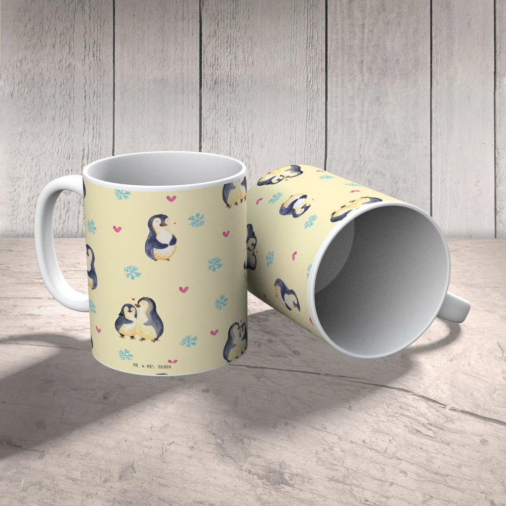 Tasse Pinguin umarmen Muster Keramiktasse, Tasse mit Motiven, Geschenktasse, Kaffeetasse, Teetasse, Tasse, Porzellantasse, Tasse mit Zitaten, Bürotasse, Pinguin, Liebe, Hochzeitstag, Hochzeitsgeschenk, Verlobung, Liebespaar, Liebesbeweis, Liebesgeschenk, Hochzeit, Jahrestag