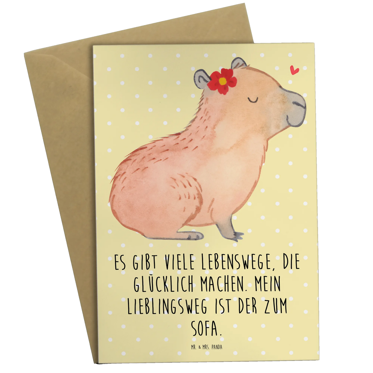 Kartka okolicznościowa Kapibara kwiat Klappkarte, valentinstagskarte, osterkarten, Glückwunschkarte, einladungskarten, hochzeitskarten, neujahrskarte, glückwunschkarten, weihnachtskarten, babykarte, Beileidskarte, kommunionskarte, osterkarte, firmungskarte, spruchkarte, genesungskarte, abiturkarte, Grußkarte, jubiläumskarte, Grußkarten, dankeskarten, vatertagskarte, Motivkarte, Lustige Sprüche, Tiere, Tiermotive, Gute Laune, Capybara