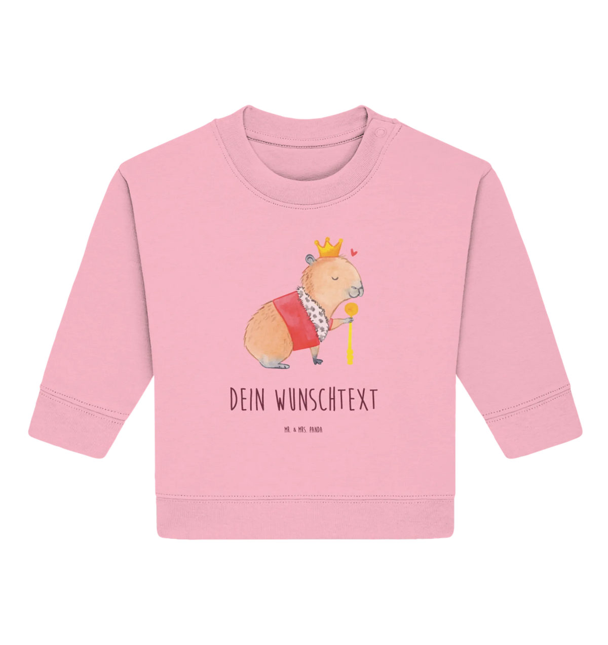 Personalisierter Baby Pullover Capybara König Personalisiertes Baby Sweatshirt, Personalisierter Baby Pullover, Tiermotive, Lustige Sprüche, Tiere, Gute Laune, König, Capybara