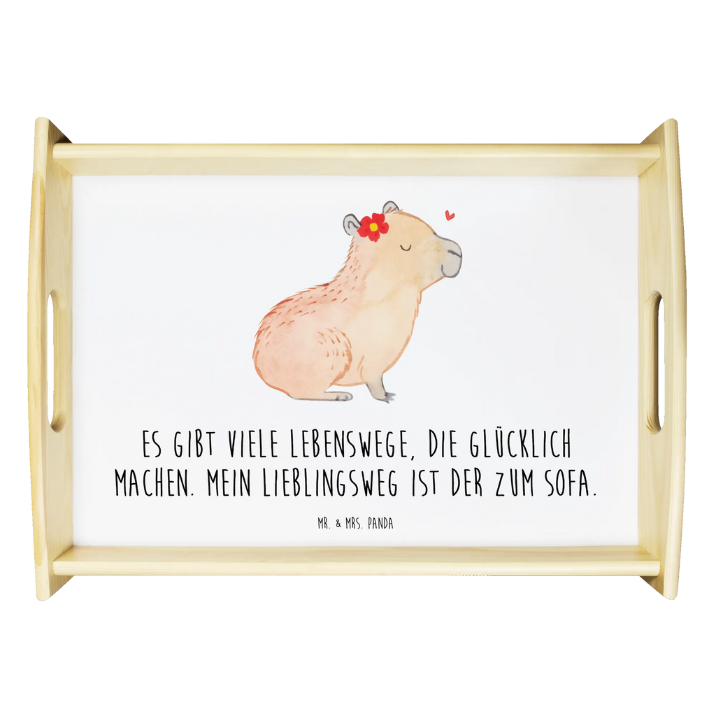 Taca serwisowa Kapibara kwiat Motywy zwierzęce, dobra energia, zabawne powiedzonka, zwierzęta