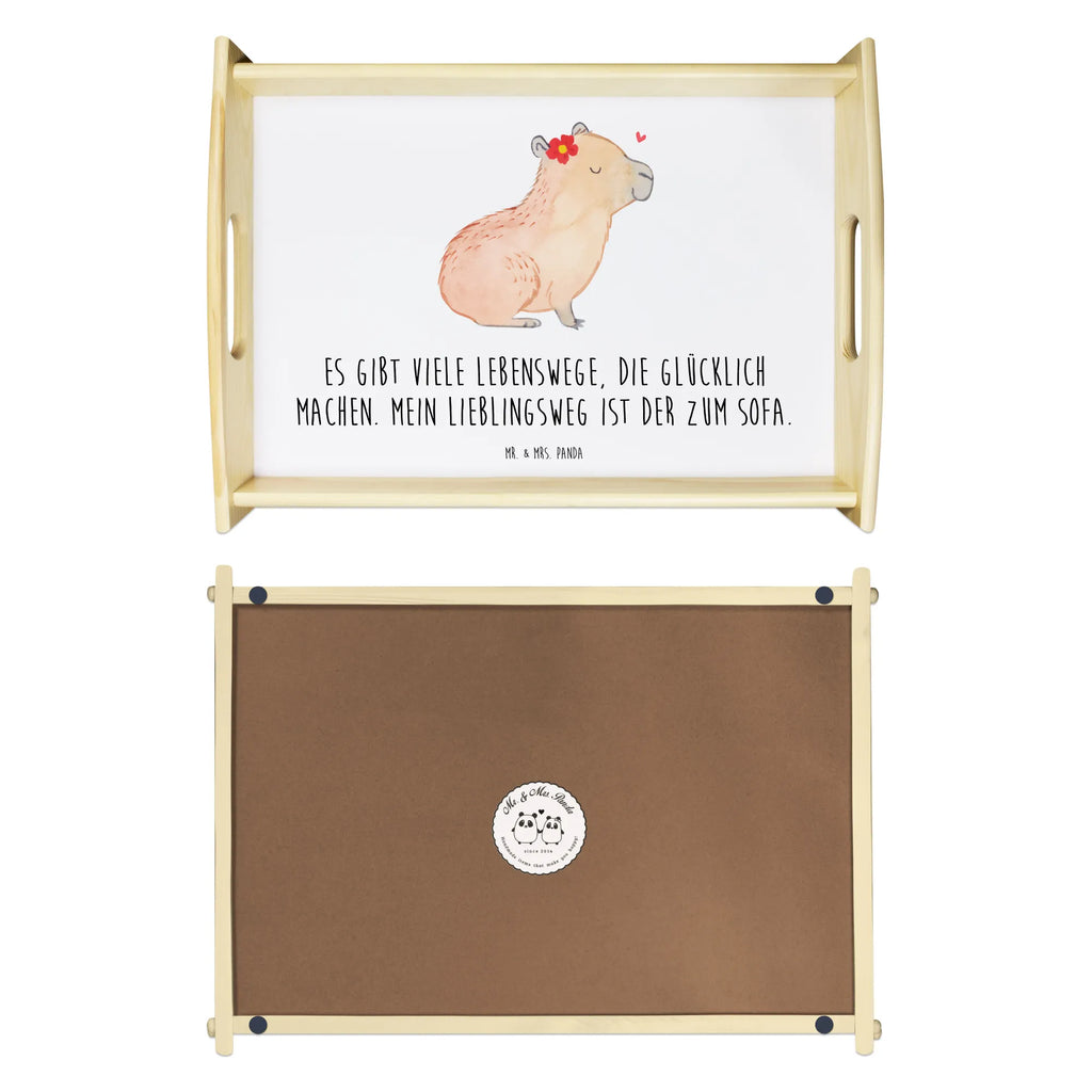 Taca serwisowa Kapibara kwiat Motywy zwierzęce, dobra energia, zabawne powiedzonka, zwierzęta