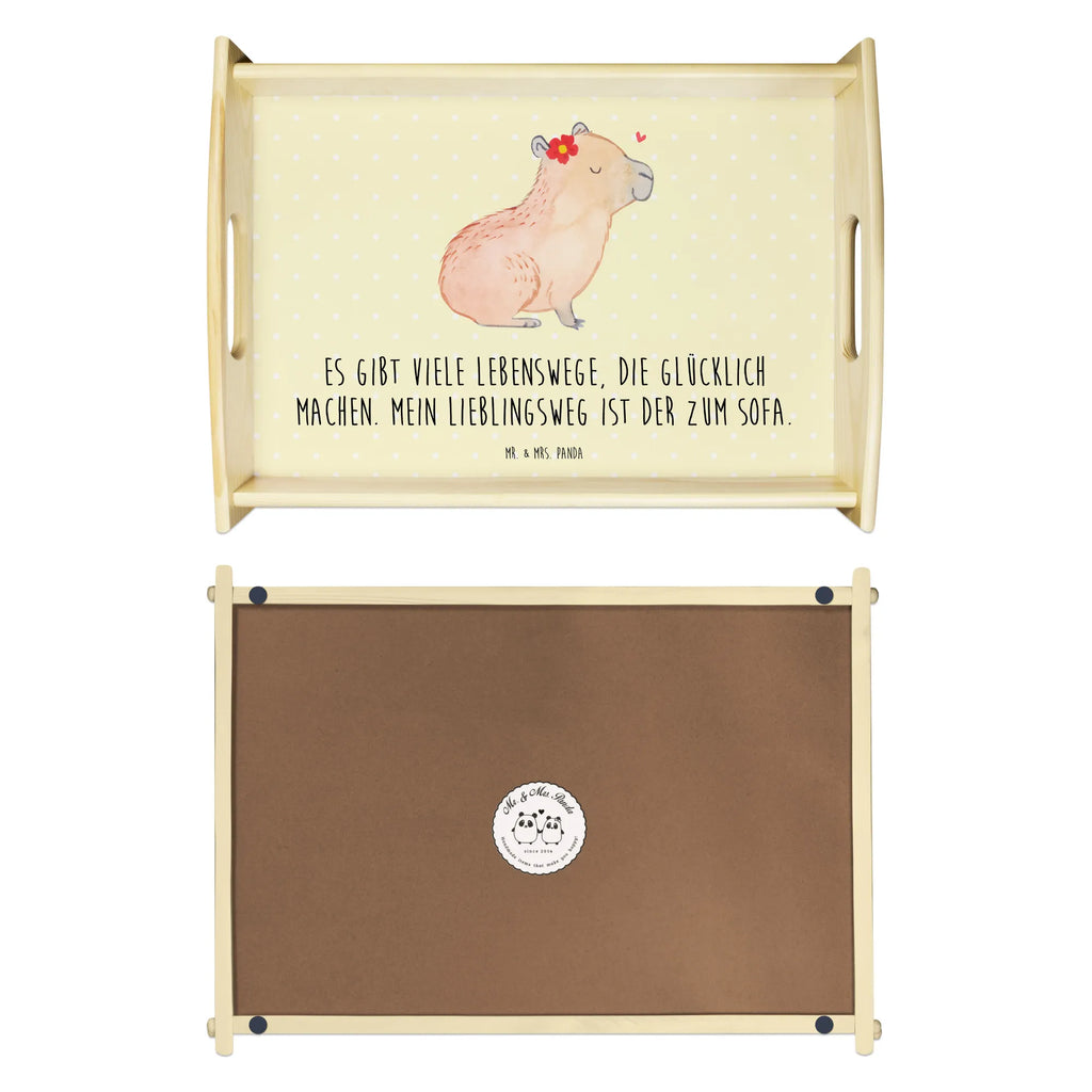 Taca serwisowa Kapibara kwiat Motywy zwierzęce, dobra energia, zabawne powiedzonka, zwierzęta