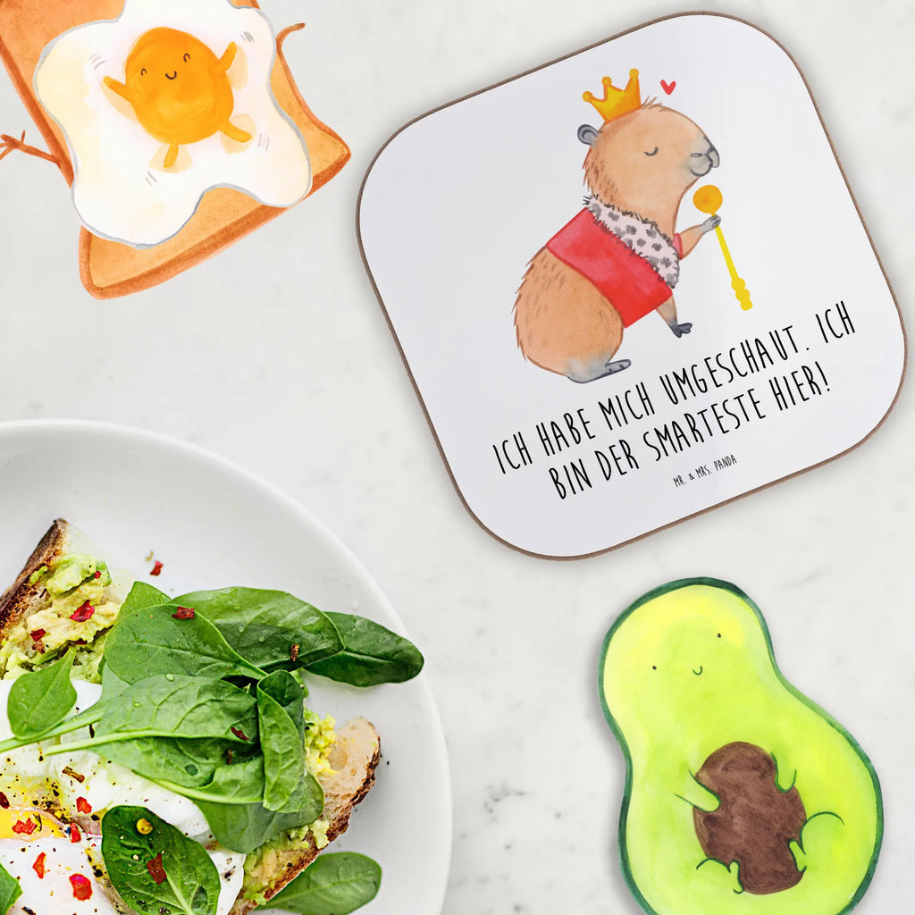Quadratische Untersetzer Capybara König Korkuntersetzer, Bierdeckel, Untersetzer Holz, Glasuntersetzer, Untersetzer, Holzuntersetzer, Untersetzer aus Holz, Getränkeuntersetzer, Untersetzer Gläser, Untersetzer für Gläser, Untersetzer Design, Tassen Untersetzer, Tiermotive, Gute Laune, lustige Sprüche, Tiere, Capybara, König