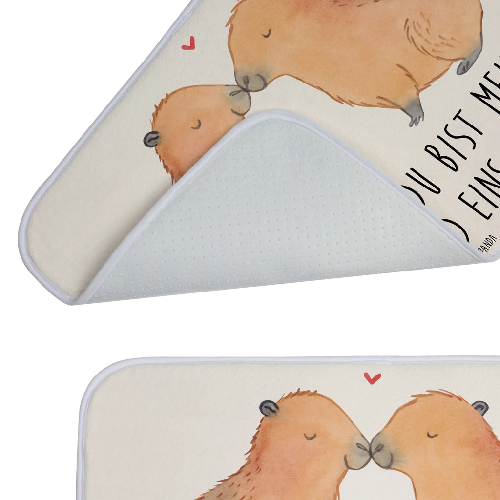 Bath mat Capybara love Bath mat, non-slip, Shower mat, Bath rug, small animals, cute, funny, cute animal motives, hand drawn, small world, funny sayings, good mood, happy, gifts, gift ideas, special gifts, animal lover, card