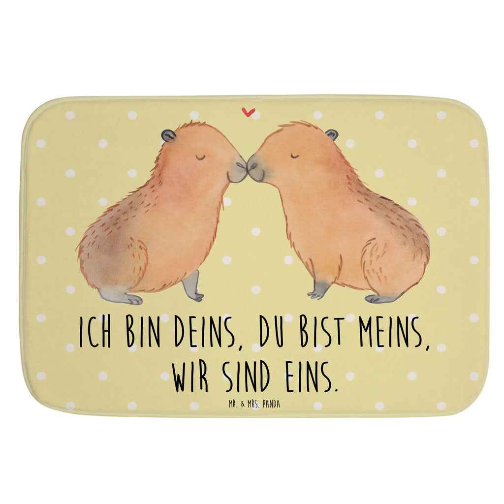 Bath mat Capybara love Bath mat, non-slip, Shower mat, Bath rug, small animals, cute, funny, cute animal motives, hand drawn, small world, funny sayings, good mood, happy, gifts, gift ideas, special gifts, animal lover, card
