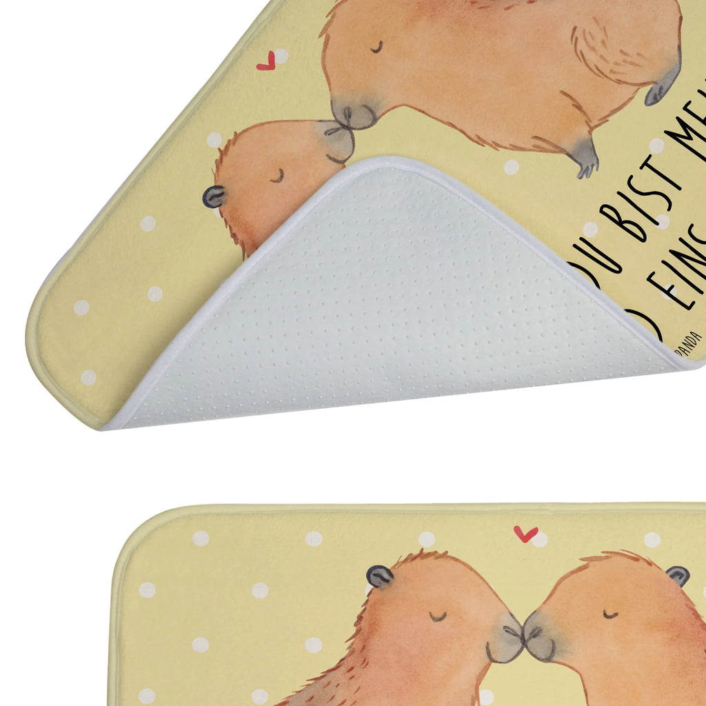 Bath mat Capybara love Bath mat, non-slip, Shower mat, Bath rug, small animals, cute, funny, cute animal motives, hand drawn, small world, funny sayings, good mood, happy, gifts, gift ideas, special gifts, animal lover, card