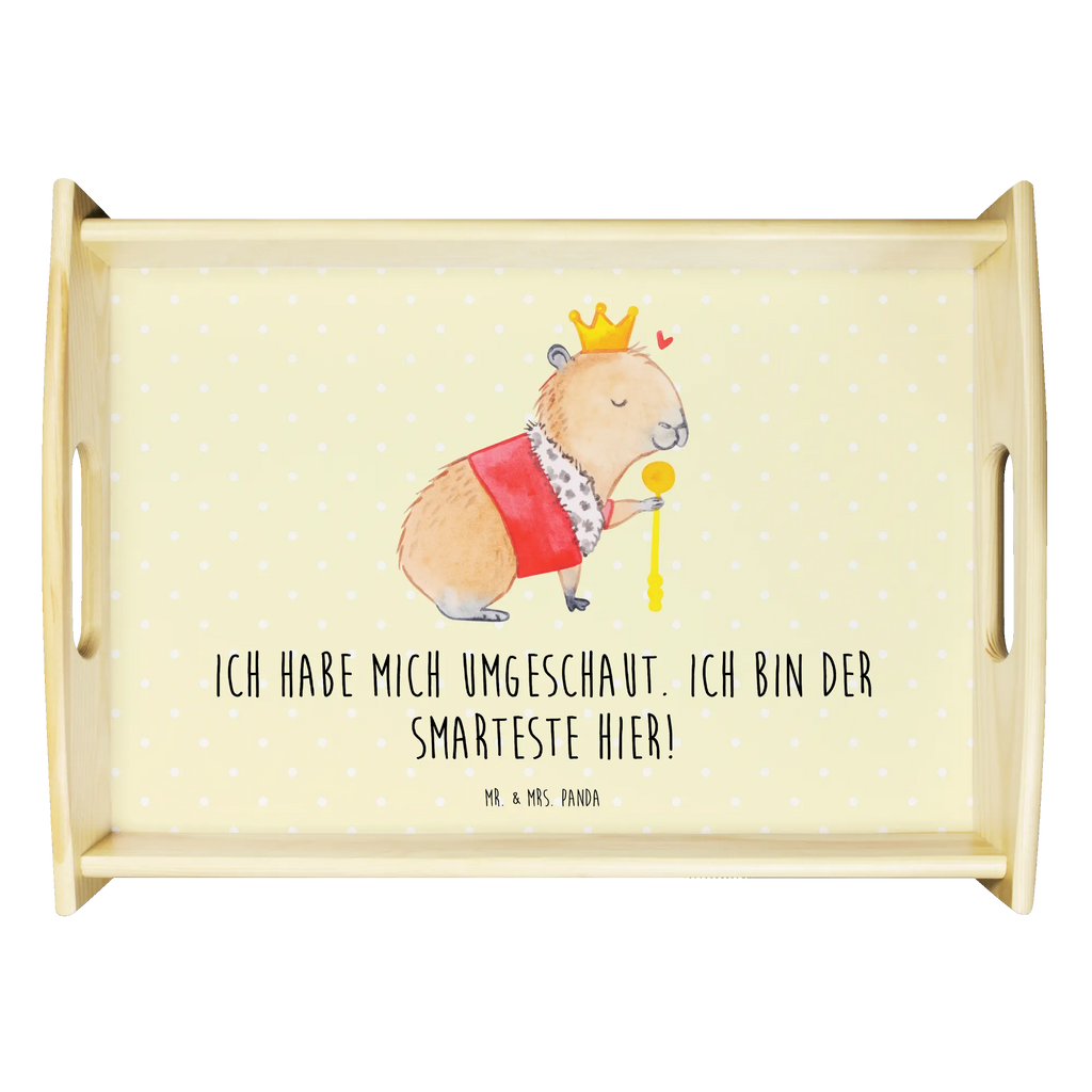 Serviertablett Capybara König Frühstückstablett, Dekotablett, Küchentablett, Tablett, Serviertablett, Holztablett, Tiermotive, Gute Laune, lustige Sprüche, Tiere, König, Capybara