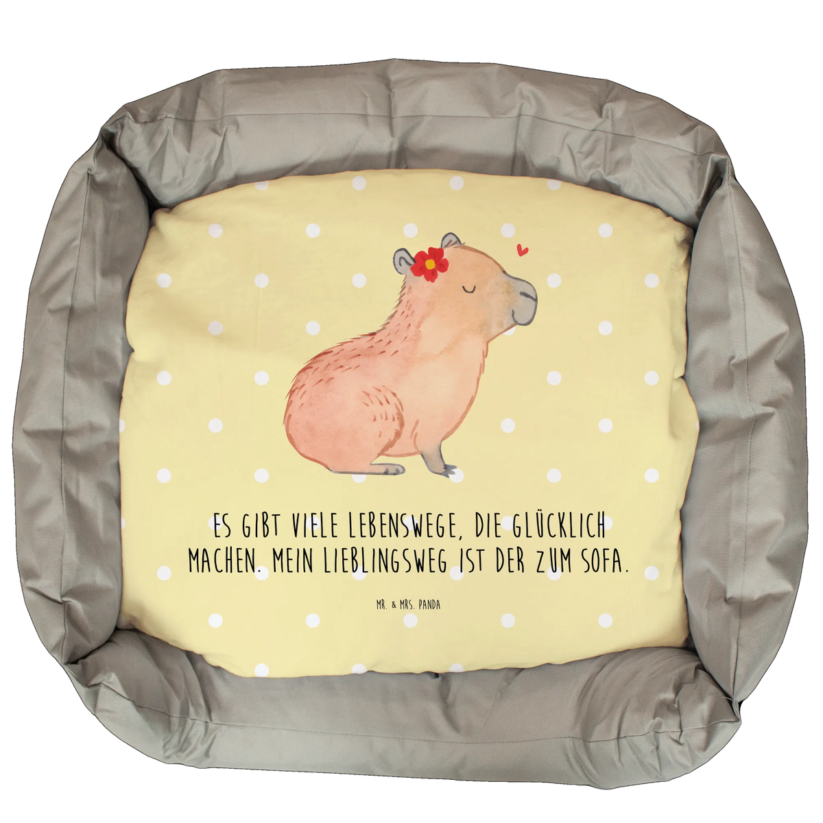 Cat bed Capybara flower small animals, cute, funny, cute animal motives, hand drawn, small world, funny sayings, good mood, happy, gifts, gift ideas, special gifts, animal lover, card