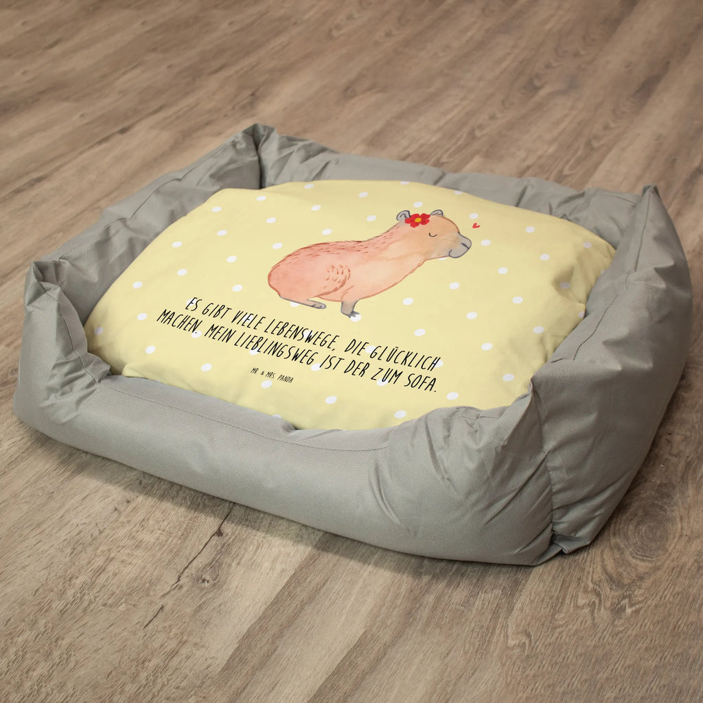 Katzenbett Capybara Blume Tierbett, Katzenbett, Kater, Körbchen, Katenborb, Katze, Katzenliege, Tiermotive, Gute Laune, lustige Sprüche, Tiere, Capybara