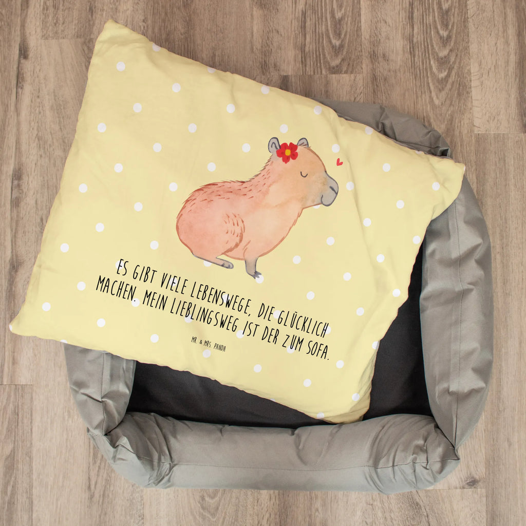 Katzenbett Capybara Blume Tierbett, Katzenbett, Kater, Körbchen, Katenborb, Katze, Katzenliege, Tiermotive, Gute Laune, lustige Sprüche, Tiere, Capybara