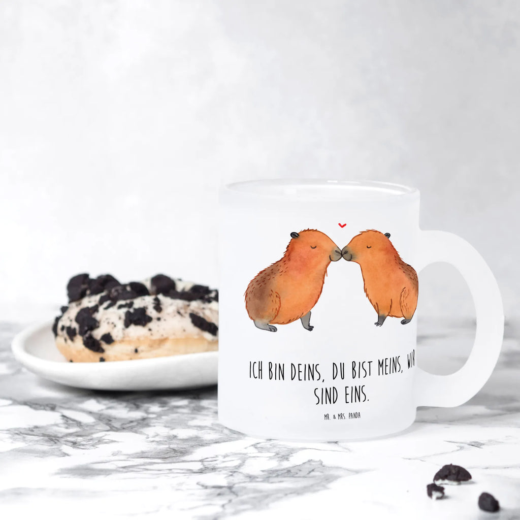 Glass tea cup Capybara love tea, tea glass, Tea cup, glass, mug, small animals, cute, funny, cute animal motives, hand drawn, small world, funny sayings, good mood, happy, gifts, gift ideas, special gifts, animal lover, card