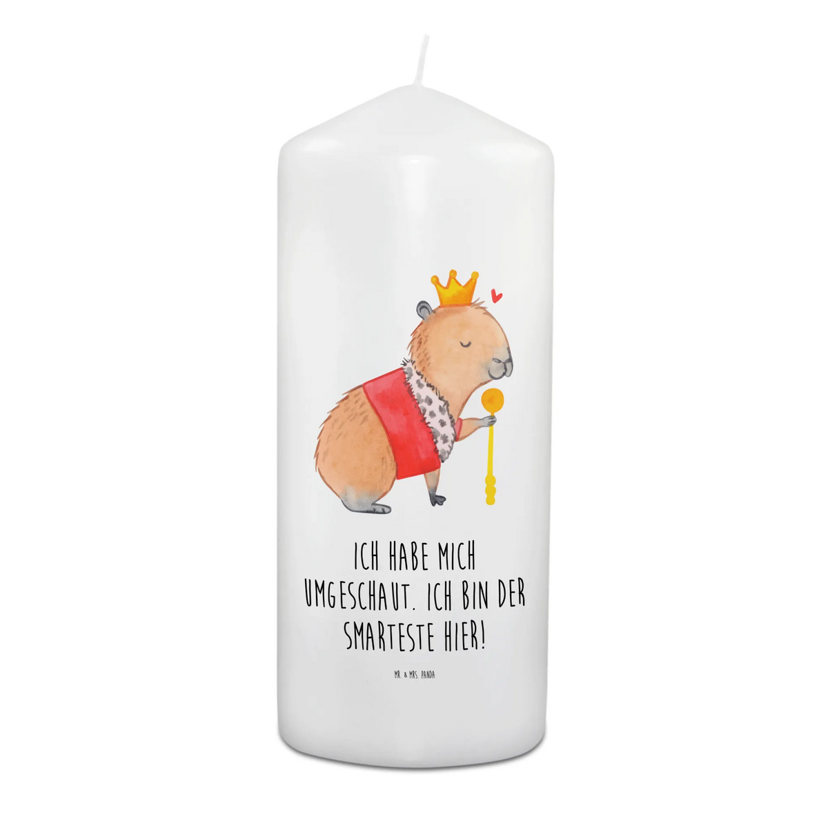 Memorial candle Capybara King mourning candle, small animals, cute, funny, cute animal motives, hand drawn, small world, funny sayings, good mood, happy, gifts, gift ideas, special gifts, animal lover, card