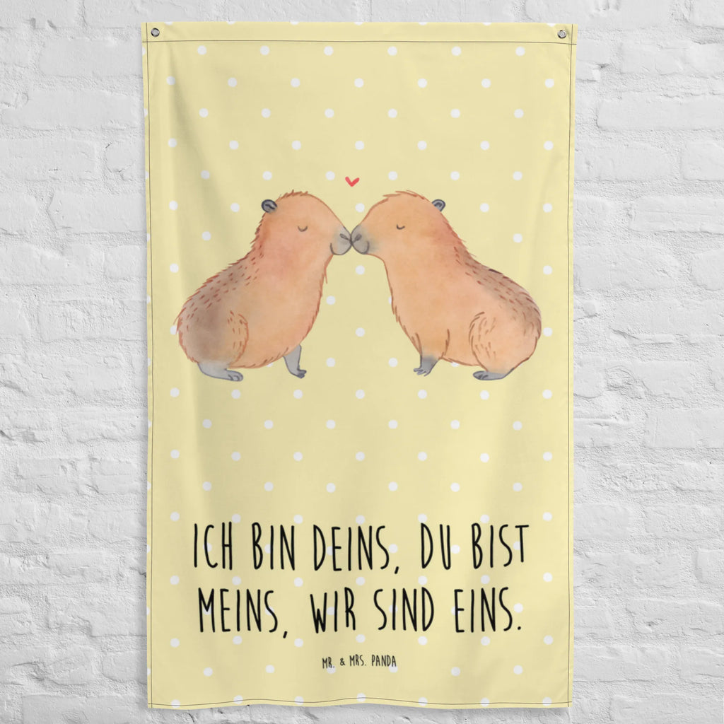 Tapestry Capybara love Decoration, Wall hanging, Tapestry, Boho, small animals, cute, funny, cute animal motives, hand drawn, small world, funny sayings, good mood, happy, gifts, gift ideas, special gifts, animal lover, card