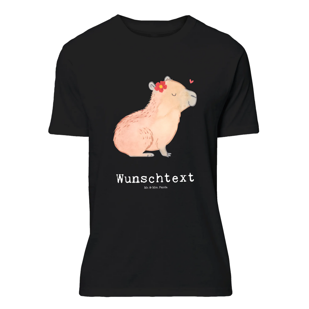 Personalised T-Shirt Capybara flower T-Shirt Personalisiert, T-Shirt mit Aufruck, T-Shirt mit Namen, Gute Laune, Lustige Sprüche, Tiere, Tiermotive, Capybara