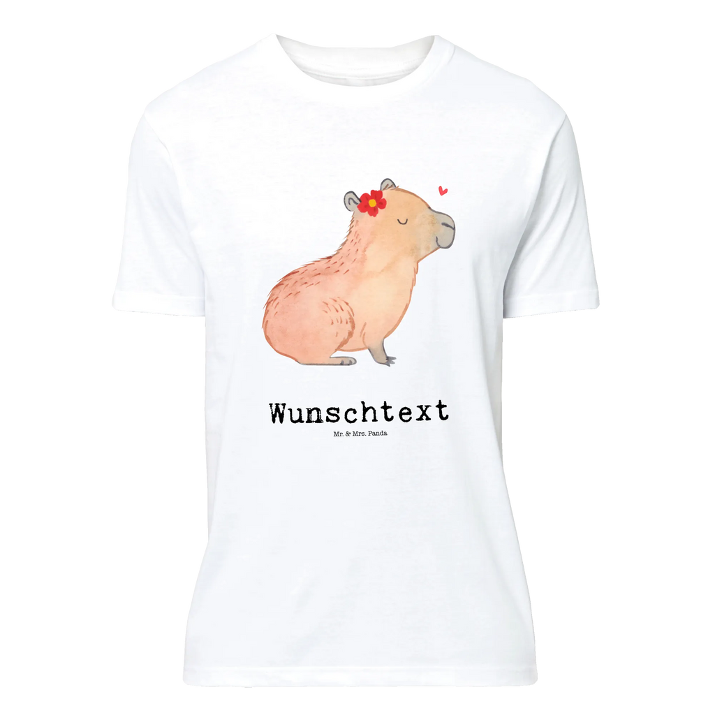 Personalised T-Shirt Capybara flower T-Shirt Personalisiert, T-Shirt mit Aufruck, T-Shirt mit Namen, Gute Laune, Lustige Sprüche, Tiere, Tiermotive, Capybara