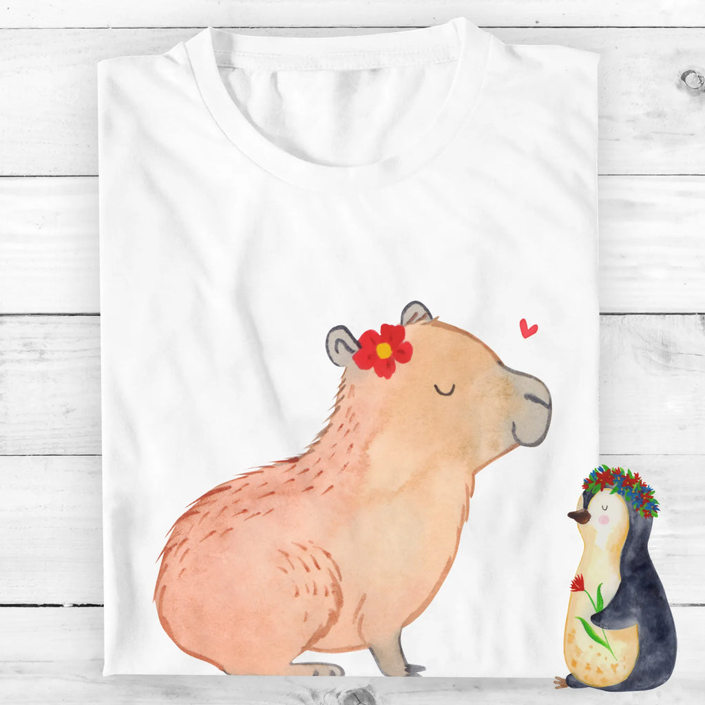 Personalised T-Shirt Capybara flower T-Shirt Personalisiert, T-Shirt mit Aufruck, T-Shirt mit Namen, Gute Laune, Lustige Sprüche, Tiere, Tiermotive, Capybara