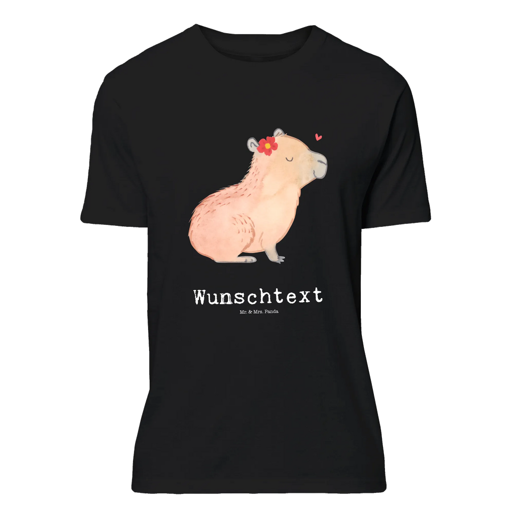 Personalised T-Shirt Capybara flower T-Shirt Personalisiert, T-Shirt mit Aufruck, T-Shirt mit Namen, Gute Laune, Lustige Sprüche, Tiere, Tiermotive, Capybara