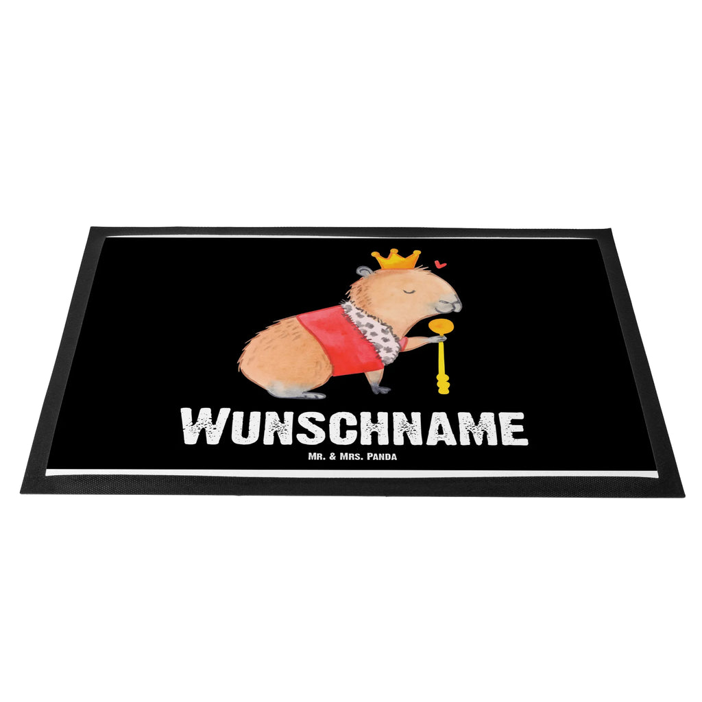 Personalized doormat Capybara King small animals, cute, funny, cute animal motives, hand drawn, small world, funny sayings, good mood, happy, gifts, gift ideas, special gifts, animal lover, card