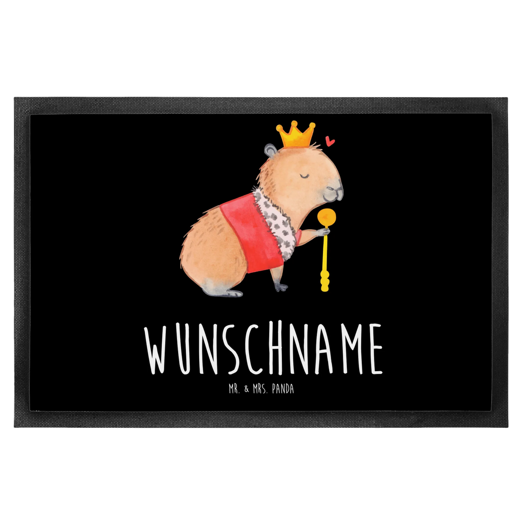 Personalized doormat Capybara King small animals, cute, funny, cute animal motives, hand drawn, small world, funny sayings, good mood, happy, gifts, gift ideas, special gifts, animal lover, card