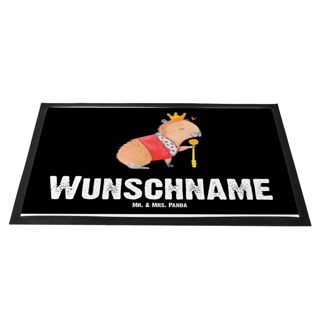 Personalized doormat Capybara King small animals, cute, funny, cute animal motives, hand drawn, small world, funny sayings, good mood, happy, gifts, gift ideas, special gifts, animal lover, card