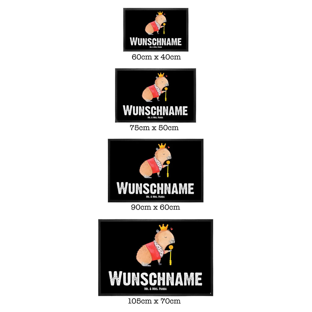 Personalized doormat Capybara King small animals, cute, funny, cute animal motives, hand drawn, small world, funny sayings, good mood, happy, gifts, gift ideas, special gifts, animal lover, card