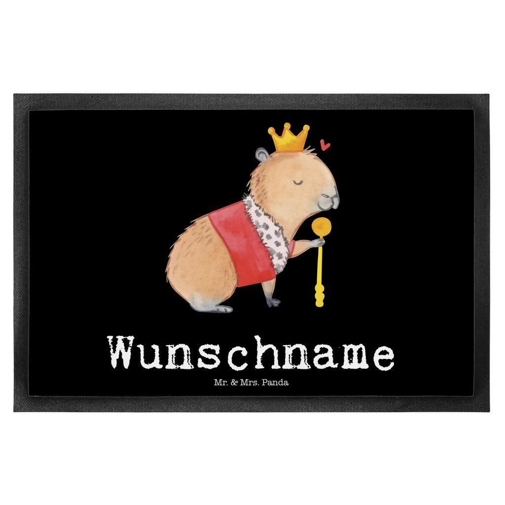 Personalized doormat Capybara King small animals, cute, funny, cute animal motives, hand drawn, small world, funny sayings, good mood, happy, gifts, gift ideas, special gifts, animal lover, card