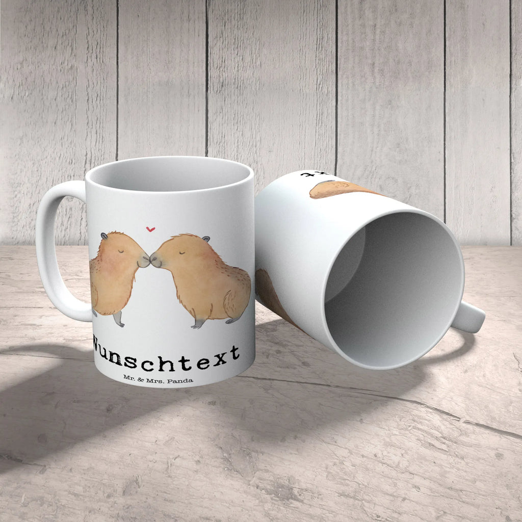 Personalised cup Capybara love small animals, cute, funny, cute animal motives, hand drawn, small world, funny sayings, good mood, happy, gifts, gift ideas, special gifts, animal lover, card
