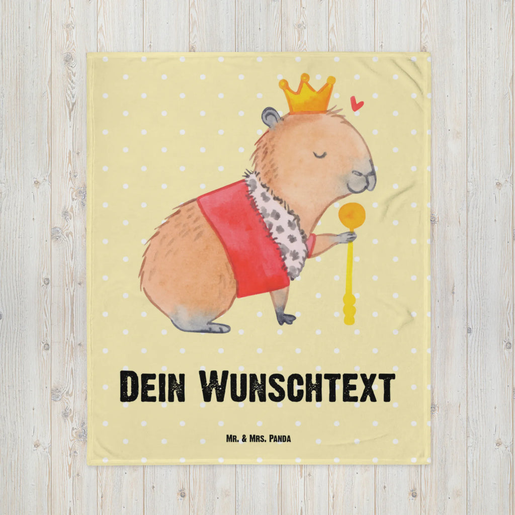 Baby blanket with name Capybara King small animals, cute, funny, cute animal motives, hand drawn, small world, funny sayings, good mood, happy, gifts, gift ideas, special gifts, animal lover, card