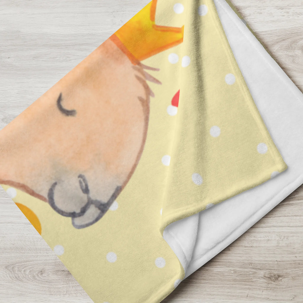 Baby blanket with name Capybara King small animals, cute, funny, cute animal motives, hand drawn, small world, funny sayings, good mood, happy, gifts, gift ideas, special gifts, animal lover, card