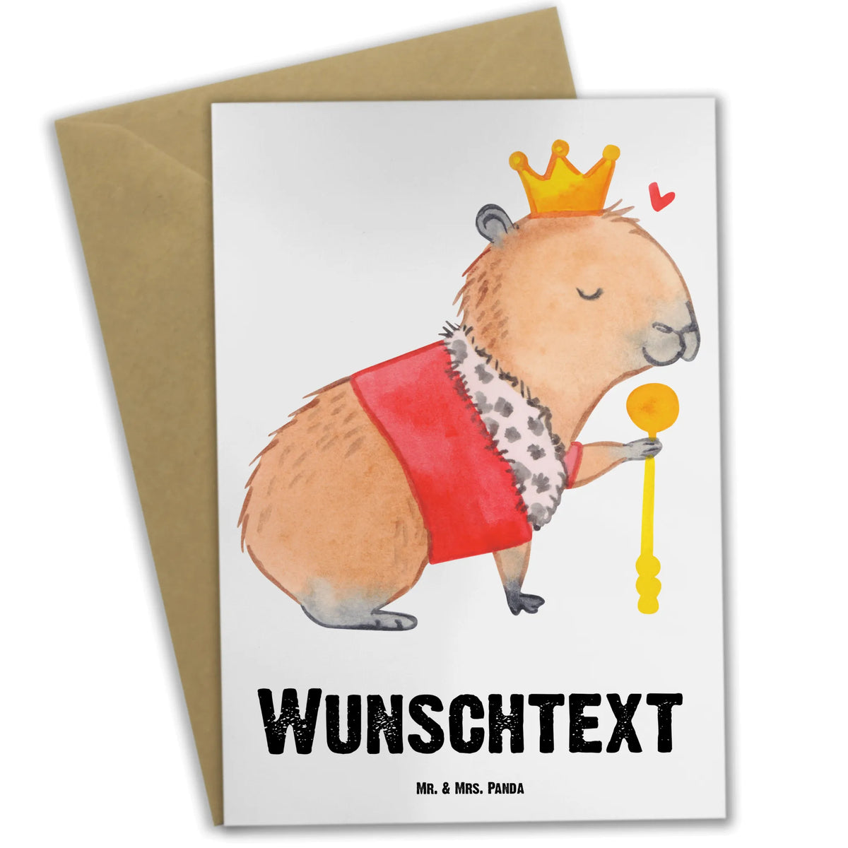 Personalisierte Grußkarte Capybara König individuelle grußkarte, grußkarte personalisiert, Grußkarten Personalisiert, Personalisierte Klappkarte, Personalisierte Grußkarte, Grußkarte personalisierbar, Personalisierte Karte, Lustige Sprüche, Tiere, Tiermotive, Gute Laune, König, Capybara