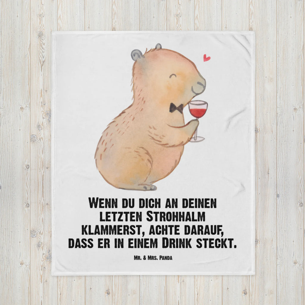 Baby blanket Capybara wine small animals, cute, funny, cute animal motives, hand drawn, small world, funny sayings, good mood, happy, gifts, gift ideas, special gifts, animal lover, card