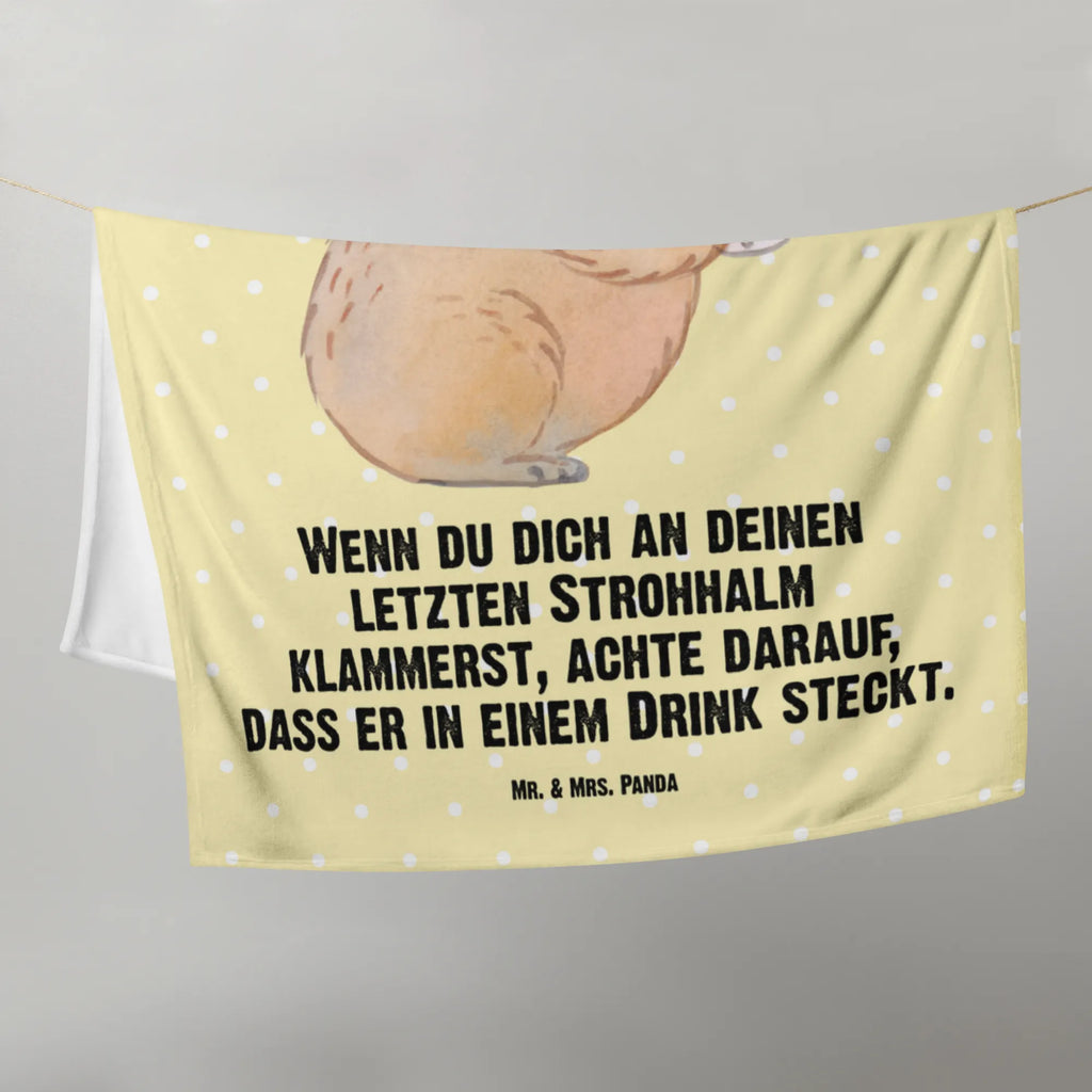 Baby blanket Capybara wine small animals, cute, funny, cute animal motives, hand drawn, small world, funny sayings, good mood, happy, gifts, gift ideas, special gifts, animal lover, card