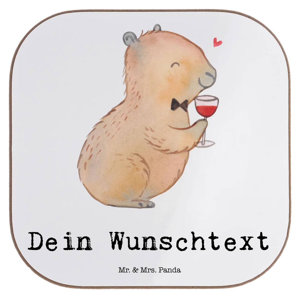 Personalised coaster Capybara wine small animals, cute, funny, cute animal motives, hand drawn, small world, funny sayings, good mood, happy, gifts, gift ideas, special gifts, animal lover, card