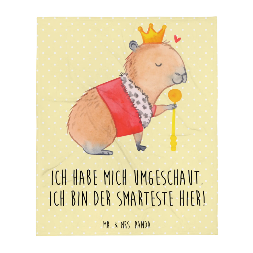 Kuscheldecke Capybara König Decke, Sofadecke, Wolldecke, Wohndecke, Tagesdecke, Tiermotive, Gute Laune, lustige Sprüche, Tiere, Capybara, König