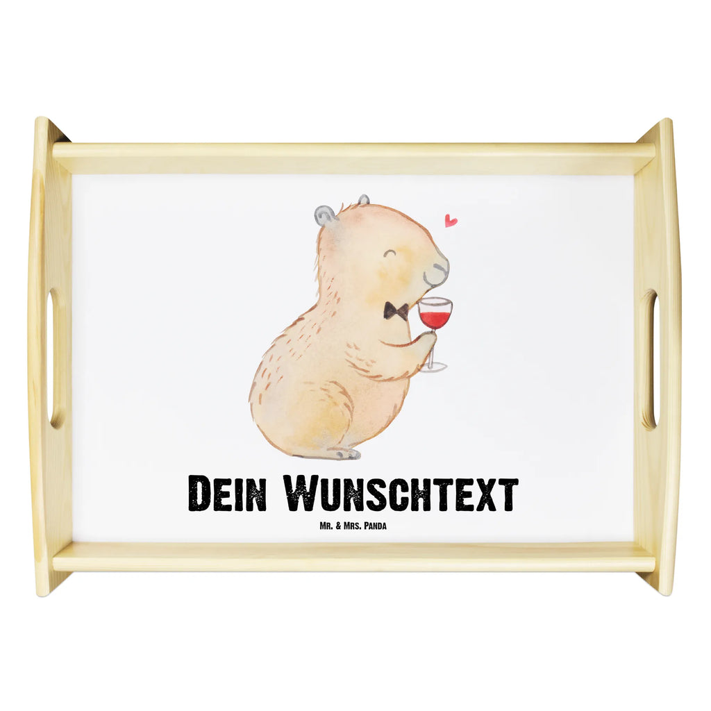 Personalised serving tray Capybara wine small animals, cute, funny, cute animal motives, hand drawn, small world, funny sayings, good mood, happy, gifts, gift ideas, special gifts, animal lover, card