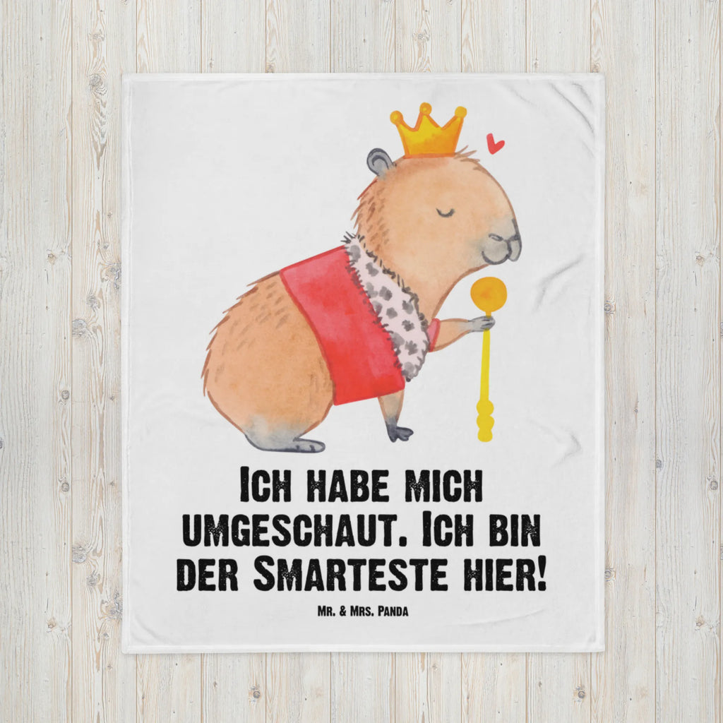Baby blanket Capybara King small animals, cute, funny, cute animal motives, hand drawn, small world, funny sayings, good mood, happy, gifts, gift ideas, special gifts, animal lover, card