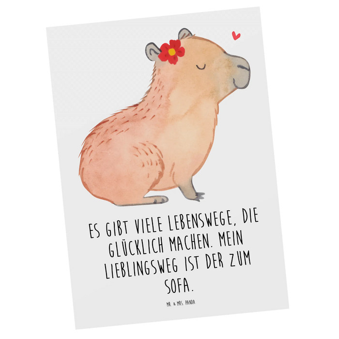 Postcard Capybara flower