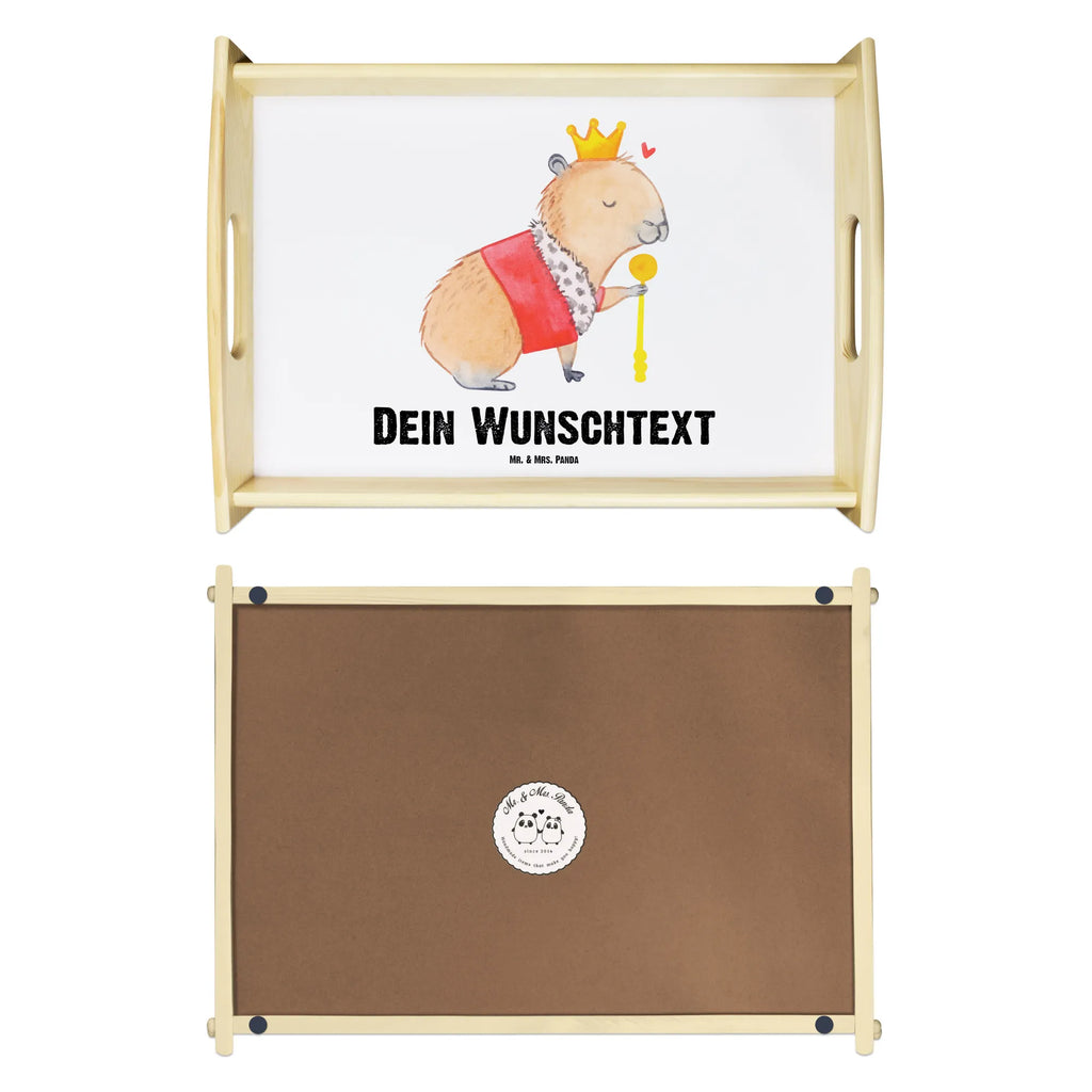 Personalised serving tray Capybara King small animals, cute, funny, cute animal motives, hand drawn, small world, funny sayings, good mood, happy, gifts, gift ideas, special gifts, animal lover, card