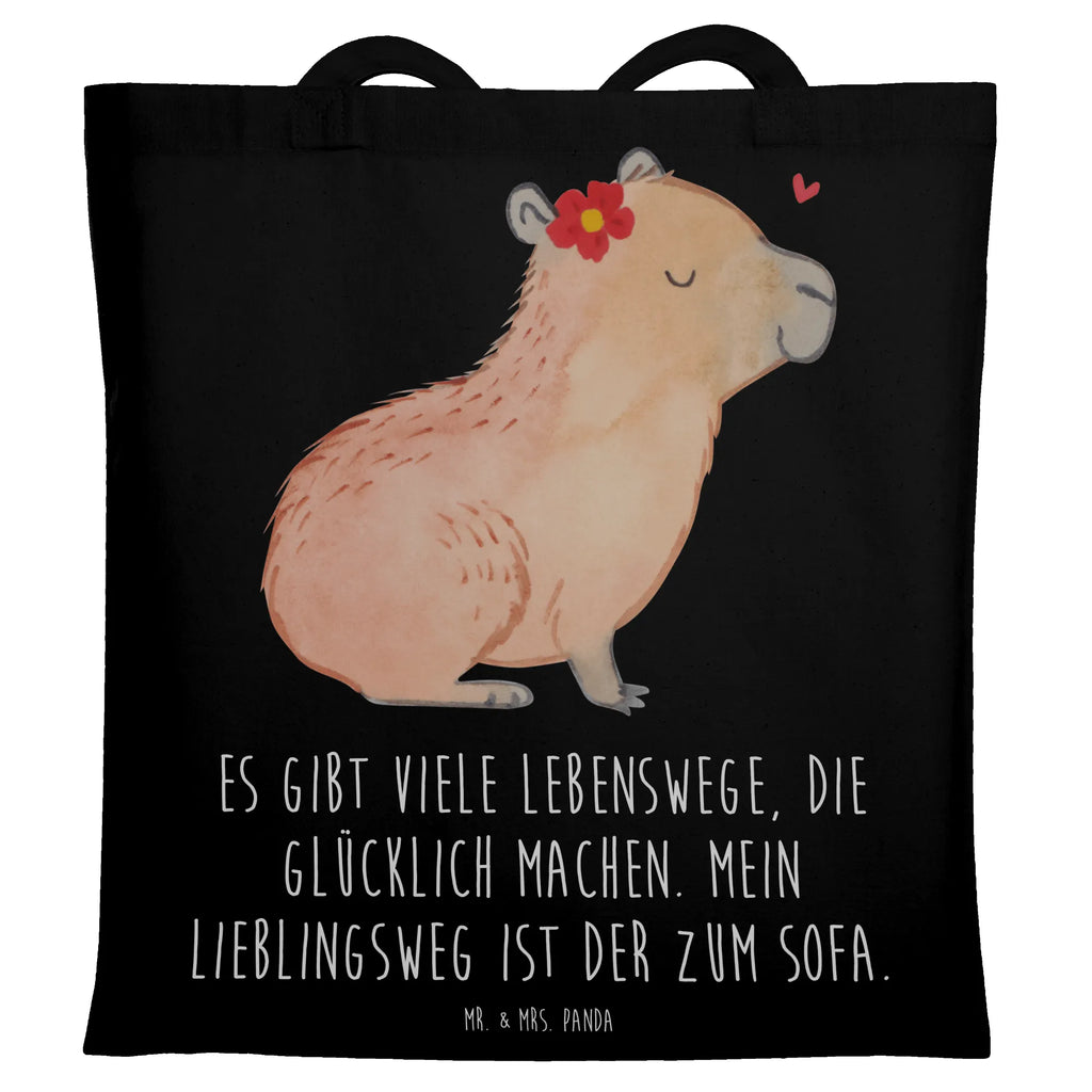 Tragetasche Capybara Blume Beuteltasche, Badetasche, Shopper, Jutebeutel, Tasche, Schultertasche, Stofftasche, Strandtasche, Tragetasche, Laptoptasche, Jutetasche, Einkaufstüte, Stoffbeutel, Umhängetasche, Beutel, Einkaufstasche, Tiermotive, Gute Laune, lustige Sprüche, Tiere, Capybara