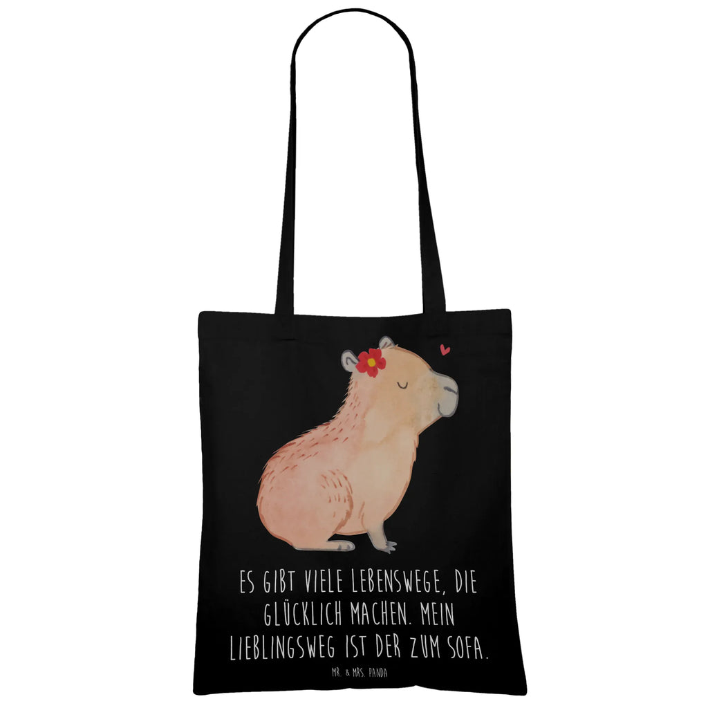 Tragetasche Capybara Blume Beuteltasche, Badetasche, Shopper, Jutebeutel, Tasche, Schultertasche, Stofftasche, Strandtasche, Tragetasche, Laptoptasche, Jutetasche, Einkaufstüte, Stoffbeutel, Umhängetasche, Beutel, Einkaufstasche, Tiermotive, Gute Laune, lustige Sprüche, Tiere, Capybara