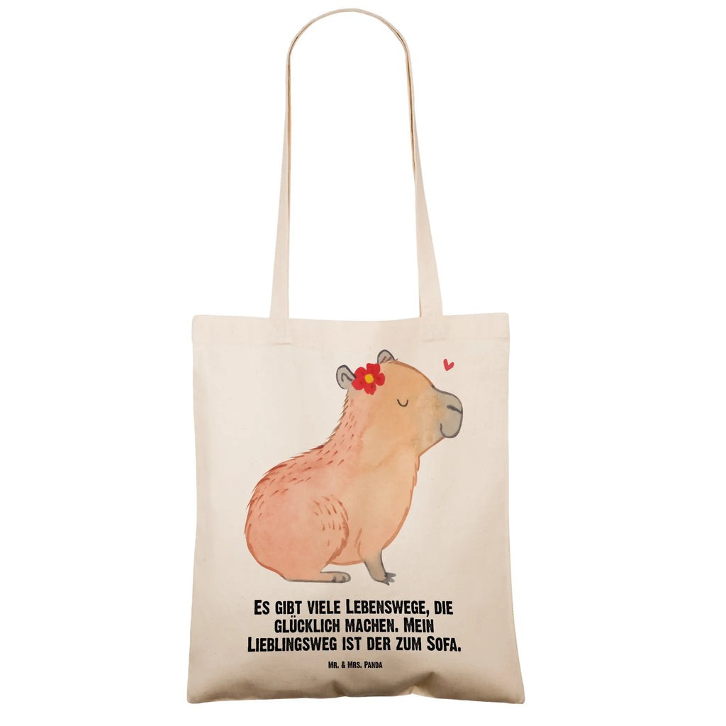 Tragetasche Capybara Blume Beuteltasche, Badetasche, Shopper, Jutebeutel, Tasche, Schultertasche, Stofftasche, Strandtasche, Tragetasche, Laptoptasche, Jutetasche, Einkaufstüte, Stoffbeutel, Umhängetasche, Beutel, Einkaufstasche, Tiermotive, Gute Laune, lustige Sprüche, Tiere, Capybara